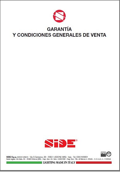 GARANTÍA Y CONDICIONES GENERALES DE VENTA 2024 ES
